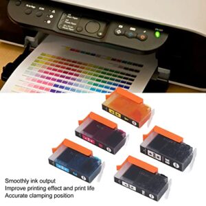 Hilitand Ink Cartridge Large Capacity Inkjet Cartridge Clear Fadeless Print Printer Cartridge for School, Office, Trading Firms (BK PBK C M Y 5 Colors)