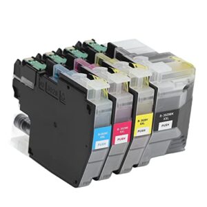 Hilitand 4Pcs Ink Cartridge BK C M Y Smoothly Ink Output Ink Cartridge Printing Cartridge with Ink for Printing Photos, Test Papers, Documents