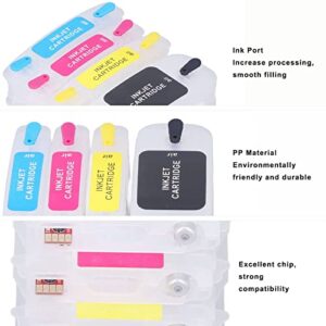 Walfront 4PCS Ink Cartridge Inkjet Ink Cartridge Replacement Printer Refill Box Replacement for OFFICEJET PRO 8000 4 Colors