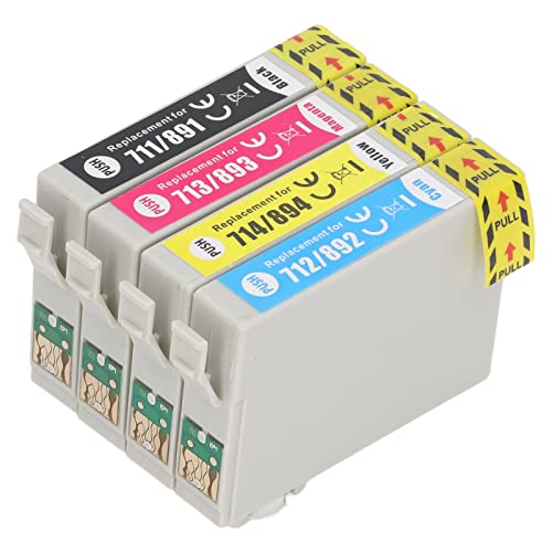 4PCS Ink Cartridge,High Page Capacity Printer Cartridge for Stylus D78 D92 D120 DX4000 DX4050