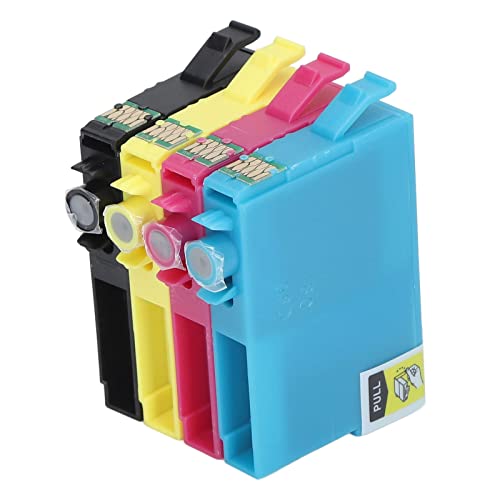 Hilitand 4Pcs Ink Cartridge Smoothly Ink Output Clear Fadeless Print Printer Cartridge with Ink for Printing Photos, Test Papers, Documents