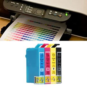 Hilitand 4Pcs Ink Cartridge Smoothly Ink Output Clear Fadeless Print Printer Cartridge with Ink for Printing Photos, Test Papers, Documents