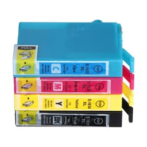 Hilitand 4Pcs Ink Cartridge Smoothly Ink Output Clear Fadeless Print Printer Cartridge with Ink for Printing Photos, Test Papers, Documents