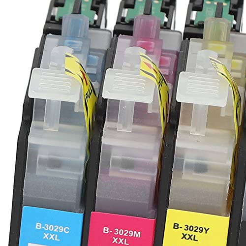 Fafeicy 4Pcs Ink Cartridge Inkjet Cartridge Printer BK C M Y Smoothly Output Clear Print Printing Cartridge with Ink for MFC J5830DW Printer