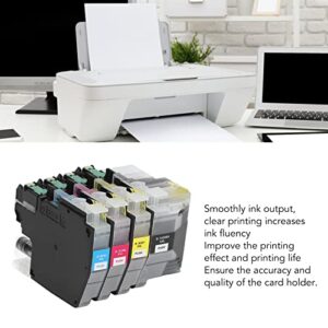 Fafeicy 4Pcs Ink Cartridge Inkjet Cartridge Printer BK C M Y Smoothly Output Clear Print Printing Cartridge with Ink for MFC J5830DW Printer