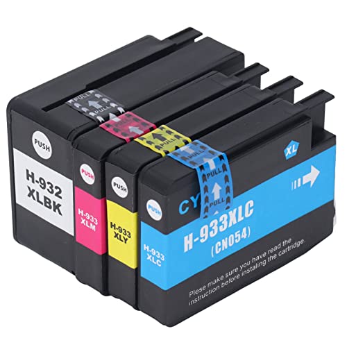 Hilitand 4 Colors Printing Accessory Ink Cartridge Large Capacity Printing Ink Cartridge for Office Printing Photos, Test Papers, Documents