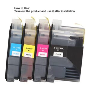 Hilitand 4Pcs Printing Ink Cartridge PP Material 4 Colors Printing Accessory with Ink Inkjet Cartridge for Office Photo Paper Document
