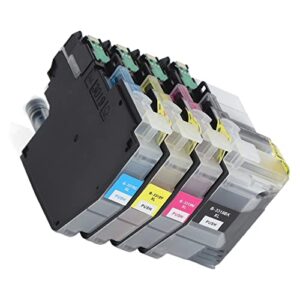 Hilitand 4Pcs Printing Ink Cartridge PP Material 4 Colors Printing Accessory with Ink Inkjet Cartridge for Office Photo Paper Document