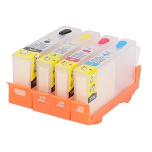 Fafeicy 4PCS Ink Cartridge,Permanent Chip Replacement Refill Ink Cartridge PP for Office (HP 934-935)