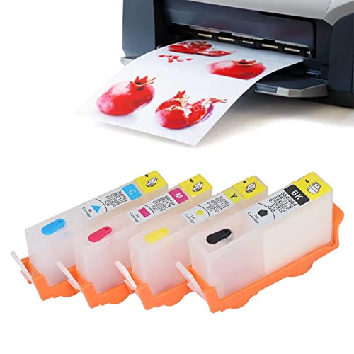 Fafeicy 4PCS Ink Cartridge,Permanent Chip Replacement Refill Ink Cartridge PP for Office (HP 934-935)