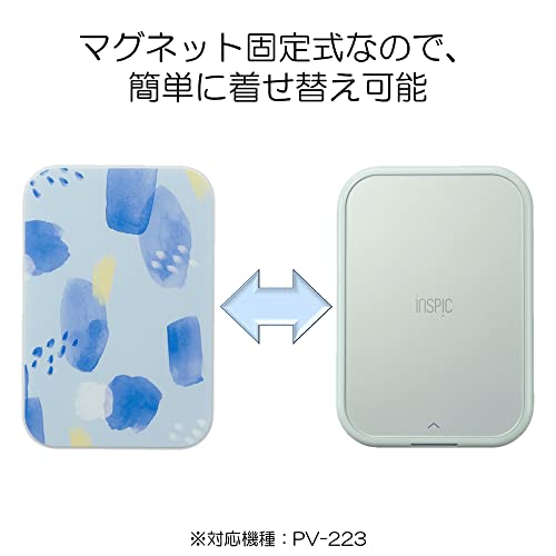 キヤノン Canon FP-101JP-BL Smartphone Mini Photo Printer iNSPiC PV-223 Dress Up Plate, Blue, Small