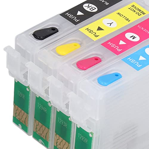 FTVOGUE 4PCS Ink Cartridge,Reusable Printer Refill Inkjet Cartridges PP for Homer Office (T1351/T1332/T1333/T1334)