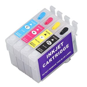 FTVOGUE Ink Cartridge,4 Colors Printing Accessory Part PP for Photo Paper Document (T1291/T1292/T1293/T1294)