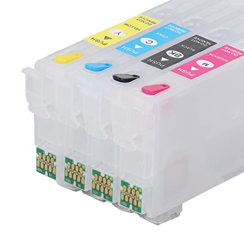 FTVOGUE Ink Cartridge PP BK C M Y 4 Colors Printing Accessory Part (T802 Without Chip)