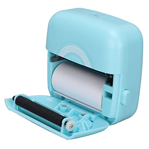 Sanpyl Mini Printer, 200DPI Resolution Inkless Thermal Printer, Ergonomic Lightweight Portable Printer for Home Office Travel Gift(Blue)