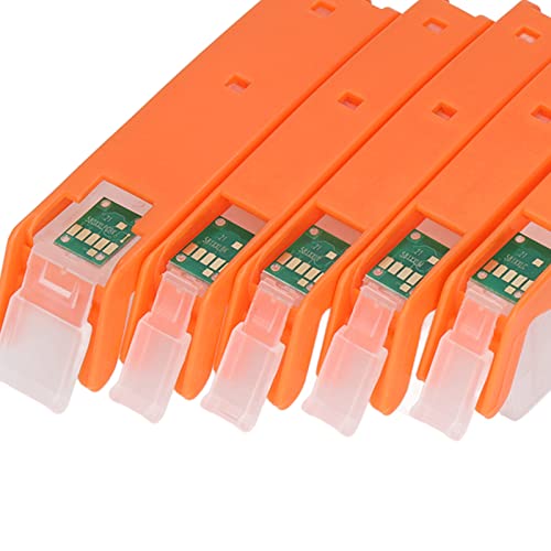 FTVOGUE 5Pcs Ink Cartridge PGBK BK C M Y Smoothly Operation Reusable Printer Ink Cartridge with Permanent Chip (480-481)