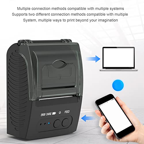 Thermal Printer, 58mm Small Paper Width and Convenient 100240V Thermal Receipt Printer for Restaurants (US Plug)