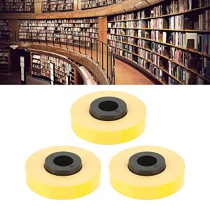 3 Roll Label Maker Tape Refills Tape Each 26.2ft Length 9mm Width Tear Resistant PET Label Maker Tape Refills for LM 370 380 390 (Yellow)