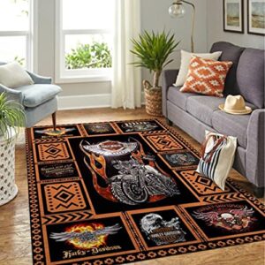 legendary motor harley davidson rug carpet area rug floor carpet living room bedroom doormat house