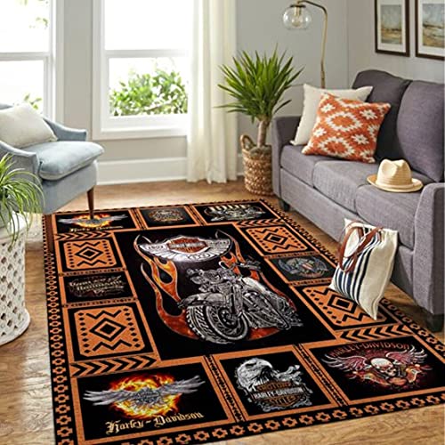 Legendary Motor Harley Davidson Rug Carpet Area Rug Floor Carpet Living Room Bedroom Doormat House