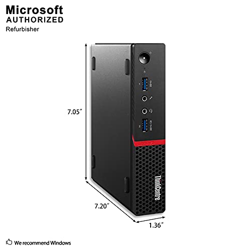 Lenovo Think Center M700 Tiny Desktop PC, Intel Quad Core I5-6400T 2.2GHz up to 2.8G, 16GB Memory,512GB SSD, WiFi, BT 4.0,HDMI,USB 3.0,DP Port,Windows 10 Pro 64 Bit English/Spanish/French(Renewed)