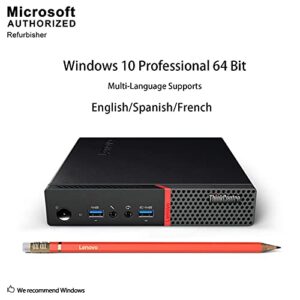 Lenovo Think Center M700 Tiny Desktop PC, Intel Quad Core I5-6400T 2.2GHz up to 2.8G, 16GB Memory,512GB SSD, WiFi, BT 4.0,HDMI,USB 3.0,DP Port,Windows 10 Pro 64 Bit English/Spanish/French(Renewed)