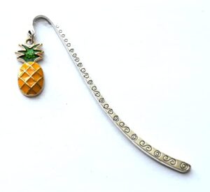 pineapple bookmark,book accessories,bookmarks christmas gift idea,pineapple handmade jewelry fashion,reader gift