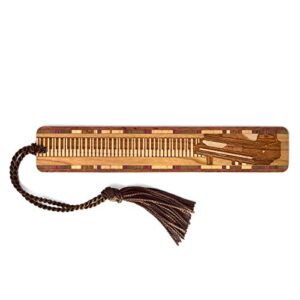 piano musical instrument engraved wooden bookmark – also available with personalization – made in the usa