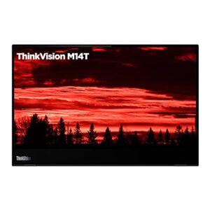 thinkvision m14t usb-c mobile monitor with touch screen – black