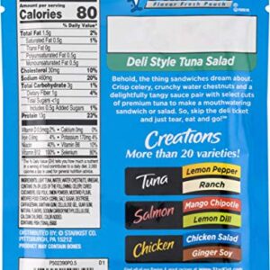 StarKist Chicken Creations, Chicken Salad, 2.6 oz Pouch (Pack of 12) & Tuna Creations Deli Style Tuna Salad, 3 oz pouch (Pack of 12) (Packaging May Vary)