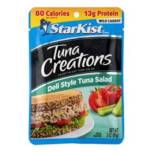 StarKist Chicken Creations, Chicken Salad, 2.6 oz Pouch (Pack of 12) & Tuna Creations Deli Style Tuna Salad, 3 oz pouch (Pack of 12) (Packaging May Vary)