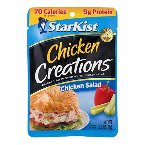 StarKist Chicken Creations, Chicken Salad, 2.6 oz Pouch (Pack of 12) & Tuna Creations Deli Style Tuna Salad, 3 oz pouch (Pack of 12) (Packaging May Vary)