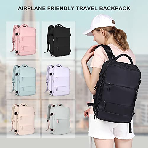 coowoz Large Travel Backpack Women, Carry On Backpack,Hiking Backpack Waterproof Outdoor Sports Rucksack Casual Daypack School Bag