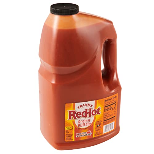 Frank's RedHot Original Buffalo Wings Sauce, 1 gal - 1 Gallon Bulk Container of Buffalo Hot Sauce with a Bold, Spicy Flavor Perfect for Wings, Dressings, Dips and More