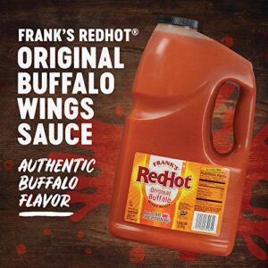 Frank's RedHot Original Buffalo Wings Sauce, 1 gal - 1 Gallon Bulk Container of Buffalo Hot Sauce with a Bold, Spicy Flavor Perfect for Wings, Dressings, Dips and More