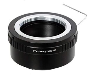 fotasy copper adjustable m42 lens to e mount adapter, 42mm screw mount to e mount, compatible with sony a7 a7r a7s ii iii iv a9 a7c alpha 1 a6600 a6500 a6400 a6300 a6100 a6000 a5100 a5000 a3500 zv-e10