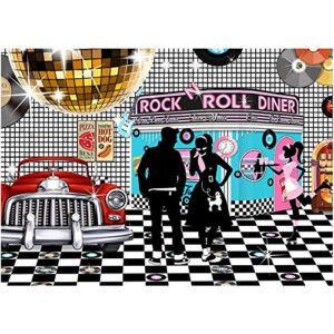 50s Diner Backdrop Large Banner Decoration Dessert Table Background Photobooth Prop 7x5feet