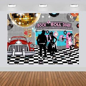 50s Diner Backdrop Large Banner Decoration Dessert Table Background Photobooth Prop 7x5feet