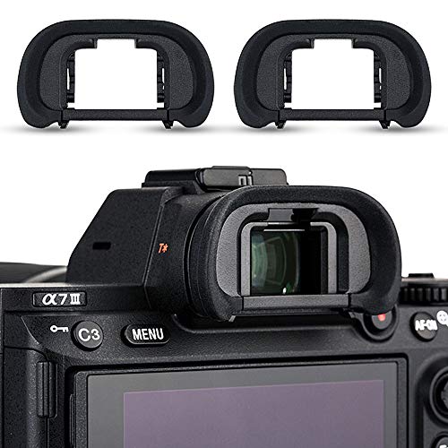 2 Pack Camera Eyecup Eye Cup Eyepiece Spare Replacement for Sony A9II A7RIV A7RIII A7III A7RII A7SII A7II A7R A7S A7 A9 A99II A58, Replaces Sony FDA-EP18 FDA-EP16 FDA-EP15