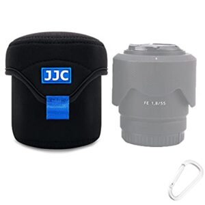 JJC Water Resistant Neoprene Camera Lens Pouch Case, Fold-Over Lens Bag for Mirrorless Lenses Up to 3.1 x 3.1 (D X H) for Sony FE 50mm f/1.8, Canon RF 35mm f/1.8, Fujifilm XF 23mm f/1.4 etc.