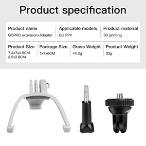 Honlyn Mount Adapter Bracket for DJI FPV Drone Compatible with Gopro 10 9 8 7 /for Insta360 ONE R Insta360 ONE RS /for Insta360 ONE X 1 2/for DJI Osmo Pocket 1 2