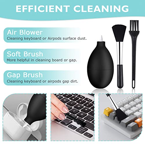 166 Pcs iPhone Cleaning Kit Airpods Cleaner kit Phone Cleaner Kit, MUIIGOOD for Charging Port iPhone Port Speaker w Screen Cleaner Spray, Putty for Phone Airpod pro Earbud Camera Electronics Cleaning