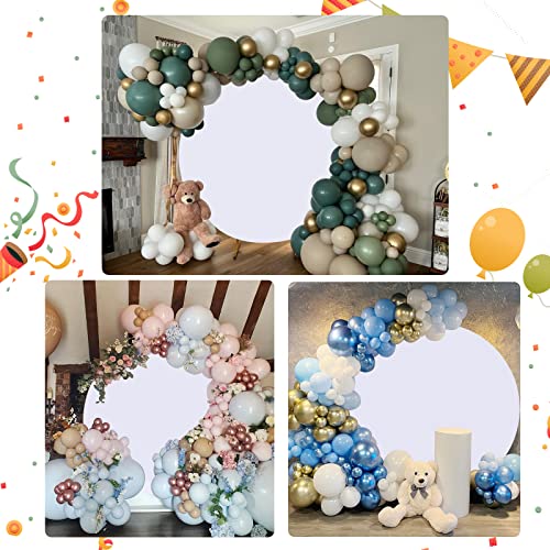 White Round Backdrop Cover 6.5x6.5ft Circle Arch Backdrop Wedding Photo Photography Background Baby Bridal Shower Wall Decorations
