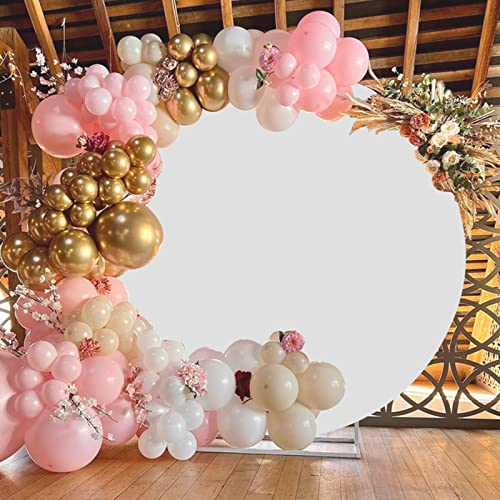 White Round Backdrop Cover 6.5x6.5ft Circle Arch Backdrop Wedding Photo Photography Background Baby Bridal Shower Wall Decorations