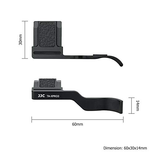 JJC Deluxe Metal Thumb Up Grip for Fujifilm Fuji X-Pro3 X-Pro2 X-Pro1 Xpro3 Xpro2 Xpro1 Digital Mirrorless Camera Thumb Support