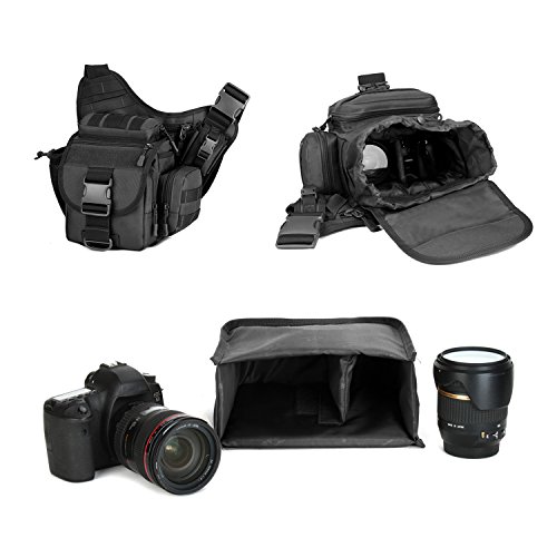 ArcEnCiel Camera Insert bag for all DSLR SLR Cameras (Black)
