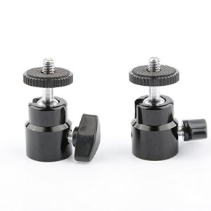 camvate 360 degree swivel 1/4″-20 mini ball head for dslr cameras tripods monopods light stand (2 pieses) – 1817