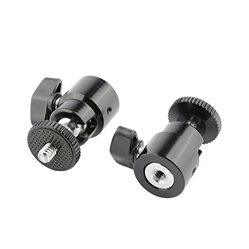 CAMVATE 360 Degree Swivel 1/4"-20 Mini Ball Head for DSLR Cameras Tripods Monopods Light Stand (2 Pieses) - 1817