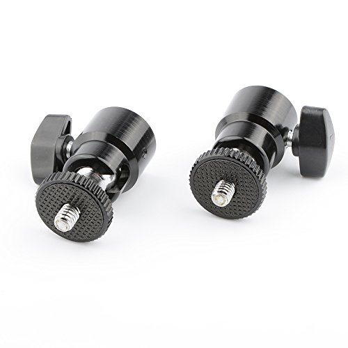 CAMVATE 360 Degree Swivel 1/4"-20 Mini Ball Head for DSLR Cameras Tripods Monopods Light Stand (2 Pieses) - 1817