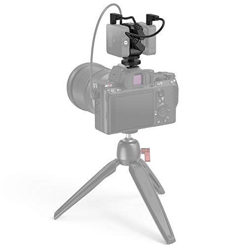 SMALLRIG Two-in-One Bracket Cold Shoe Mount Compatible with Rode Wireless GO and Saramonic Blink 500 for Two-Person Vlogging - 2996